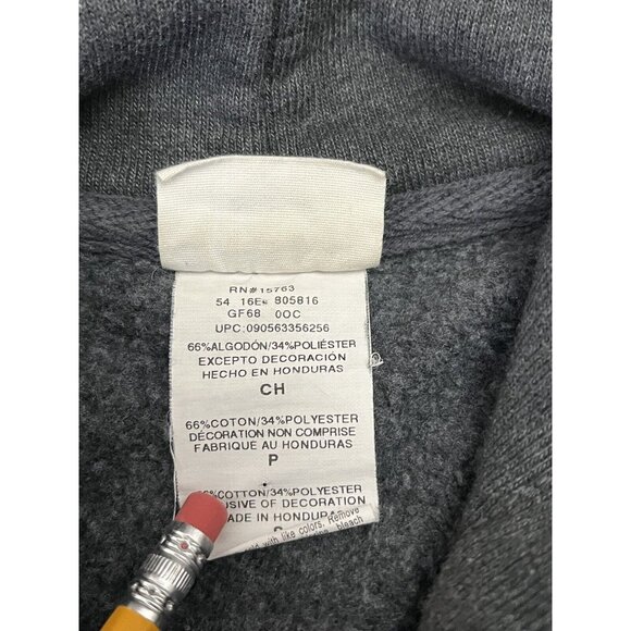 Champion Sweatshirt Plaid Flannel Sleeves Hoodie Gray Reverse Weave Mens Small - Picture 7 of 8